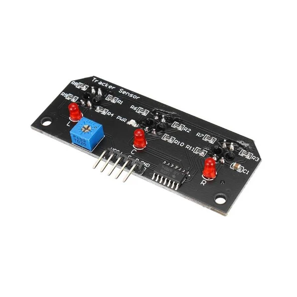 DC 5V 3 Kanal TCRT5000 Kızılötesi Çizgi İzleyen Sensör Kartı Çizgi Takip Sensör Modülü Mesafe Ayarlı Potlu 3'lü Çizgi İzleme Kartı 5 Pin ürün görseli 1