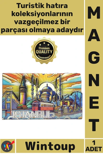 #Magnet Model Silüet Dekoratif Hediyelik Buzdolabı Eşyası Şık Tasarım Ahşap İstanbul Temalı Magnet ürün görseli 1