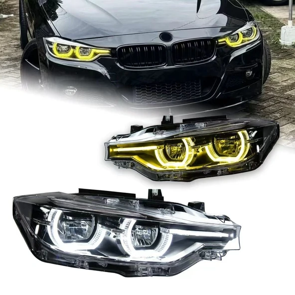 AUTOGP Bmw f30 ön far lambası ledi lci model yellow drl bi-xenon uyumlu 2012 / 2018 ürün görseli 1