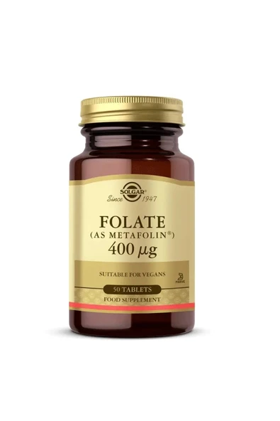 Solgar Folate 400mcg 50 Tablet ürün görseli 1