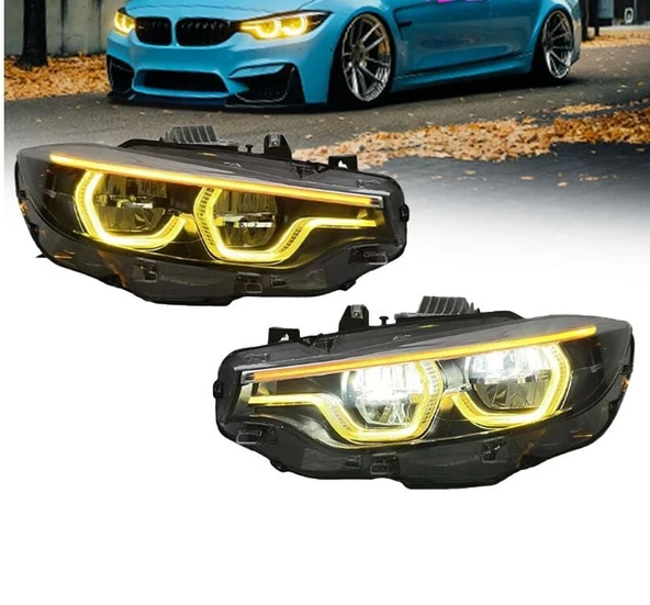 AUTOGP Bmw f32 f33 f36 ön far lambası ledi lci model yellow drl 2013 / 2016 ürün görseli 1