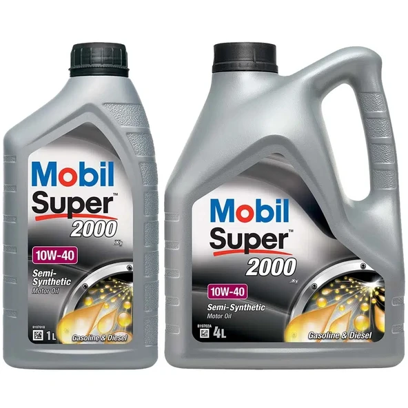 Mobil Super 2000 X1 10W40 Motor Yağı 4 L + 1 L ÜT:2026 ürün görseli 1