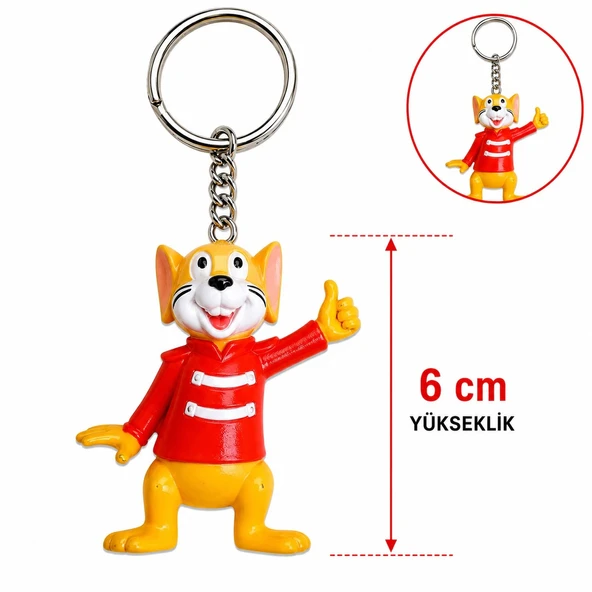 Sevimli Fare Figürlü Anahtarlık 6 Cm ürün görseli 1