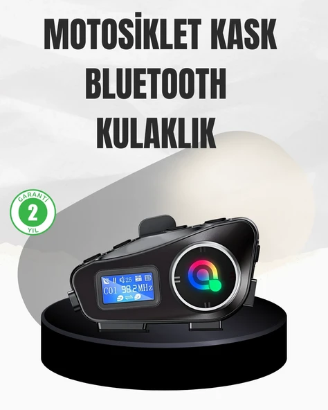 Lcd Ekranlı Bluetooth Kask Kulaklığı Fm Radyo Ve Sd Kart Girişli ürün görseli 1