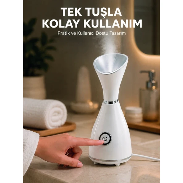 Yüz Buhar Cihazı 80 ML Su Hazneli Nano İyonik ürün görseli 1