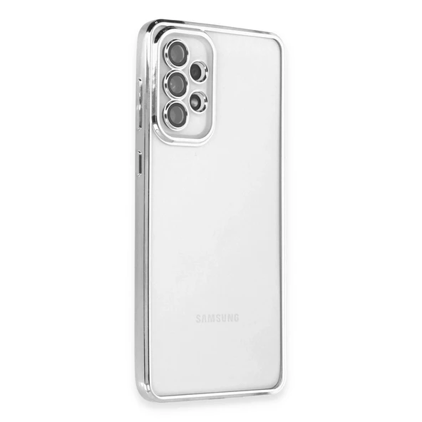 Samsung Galaxy A53 5g Kılıf Razer Lensli Silikon - Gümüş ürün görseli 1
