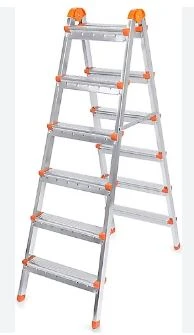 ÇİFT ÇIKIŞLI METAL MERDİVEN 6 BASAMAK ( 6+6 BASAMAKLI ) ürün görseli 1