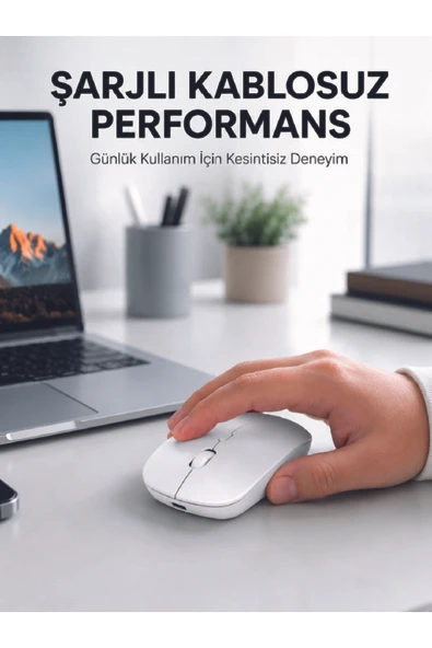 5000 DPI Bluetooth Kablosuz Mouse Hafif Ergonomik Sessiz Wireless Fare ürün görseli 1