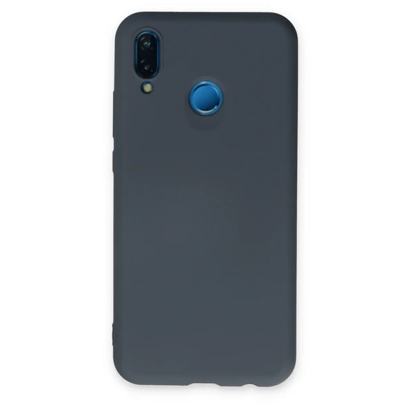 Huawei P20 Lite Kılıf Nano İçi Kadife Silikon - Gri ürün görseli 1