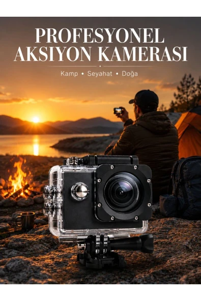 4K WiFi Aksiyon Kamerası Ultra HD Su Geçirmez Spor Kamerası ürün görseli 1