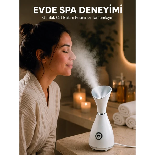 Nano İyonik Buhar Cihazı Tek Tuşla Kullanım Yüz Bakım Makinesi ürün görseli 1