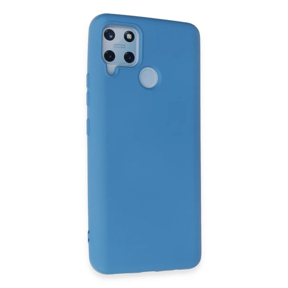 Realme C15 Kılıf Nano İçi Kadife Silikon - Mavi ürün görseli 1
