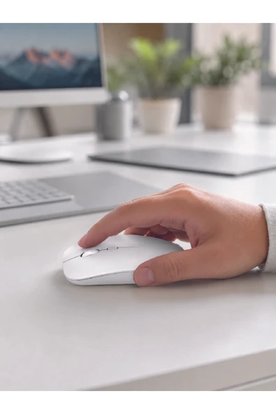 5000 DPI Bluetooth Kablosuz Mouse Hafif Ergonomik Sessiz Wireless Fare - Resim 2