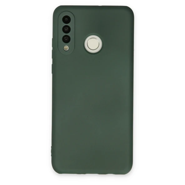 Huawei P30 Lite Kılıf Nano İçi Kadife Silikon - Koyu Yeşil ürün görseli 1