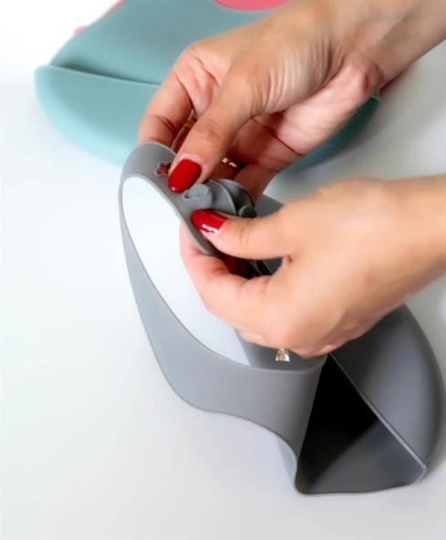 Mini Silikon Önlük 718 Gri - Resim 3