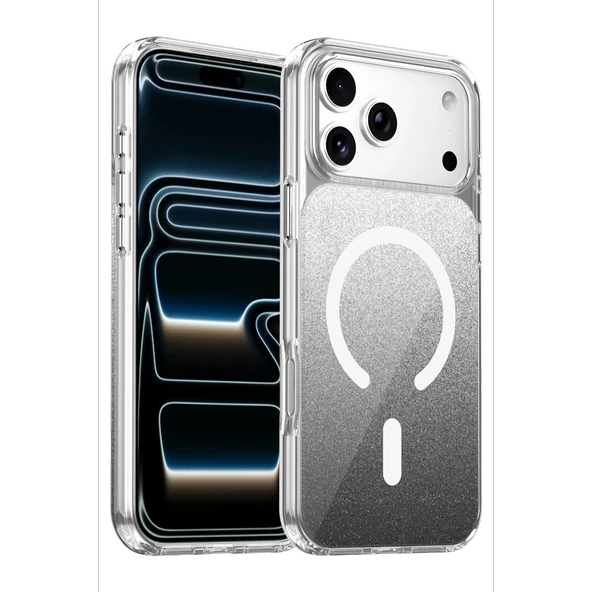 Onegif Apple İphone 17 Pro Max Sora Simli Magsafe Kapak - Siyah ürün görseli 1