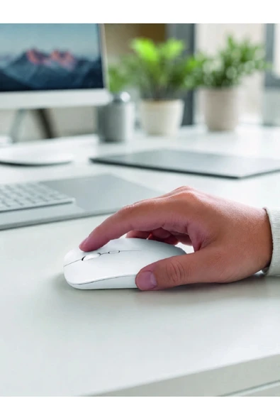 Profesyonel Kablosuz Bluetooth Mouse Çift Modlu Şarjlı Ergonomik Fare - Resim 3