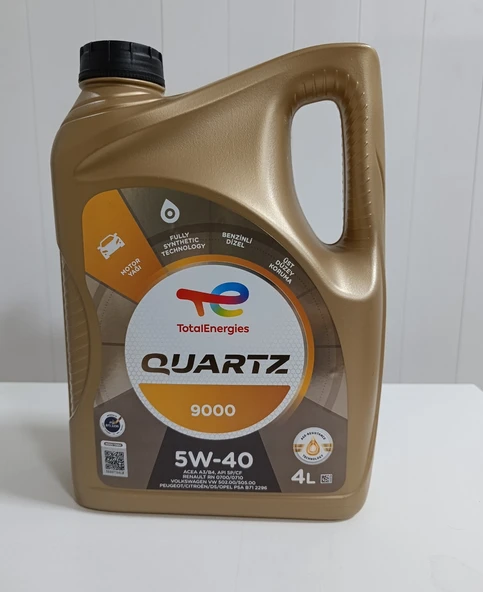 TOTAL QUARTZ 9000 5W-40 4 LT MOTOR YAĞI 2026 ÜRETİM ürün görseli 1