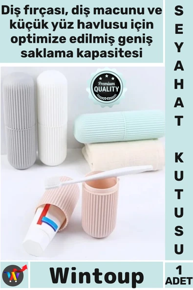 #SeyahatKutu Portatif Hijyenik Kapak Kamp Gezi Koruyucu Organizer Diş Fırçası Macunu Seyahat Kutusu ürün görseli 1