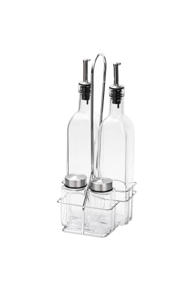 TNT-8695835410449-SIN 807800203-METAL STANDLI 4LÜ CAM SOSLUK SETİ 500ML/80ML ürün görseli 1