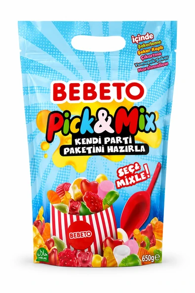 Bebeto Pick’n Mix Yumuşak Şeker ve Marshmallow Parti Seti 650 gr ürün görseli 1