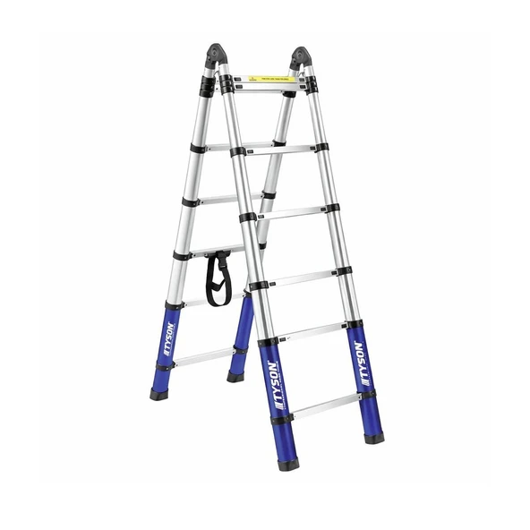 Tyson Pro Series Alüminyum Teleskopik Merdiven 440 cm 14 Basamaklı 150 Kg Kapasiteli - TYS9149 ürün görseli 1