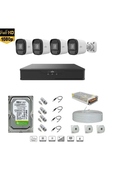 UNV Full Hd 4 Kameralı Set Sesli ürün görseli 1