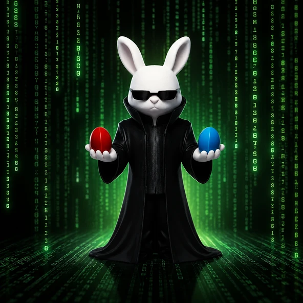 The BunnyTrix Dekoratif Tavşan Figürü Gizemli Tasarımlı Masaüstü Süs Sert Plastik Hediyelik ürün görseli 1