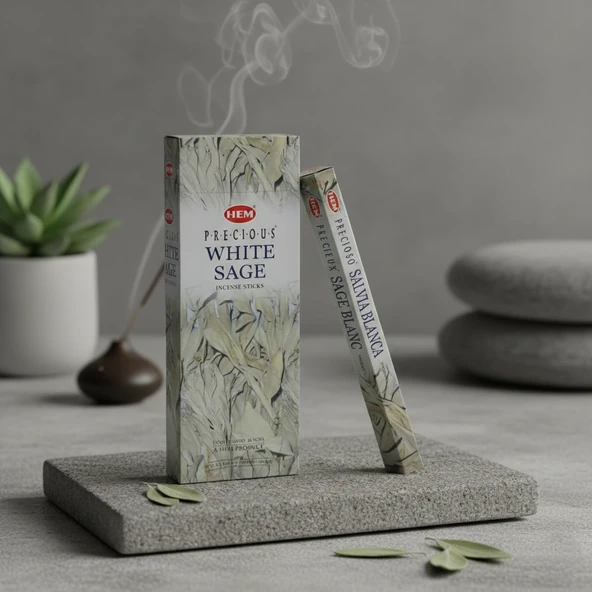 Hem Precious White Sage Aromalı Çubuk Tütsü - Resim 2