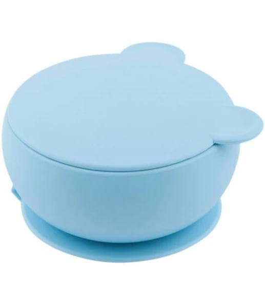 OiOi Silikon Kapaklı Kase Mineral Blue ürün görseli 1