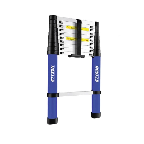 Tyson Pro Series Alüminyum Teleskopik Merdiven 290 cm 10 Basamak 150 Kg Kapasiteli - TYS9146 ürün görseli 1