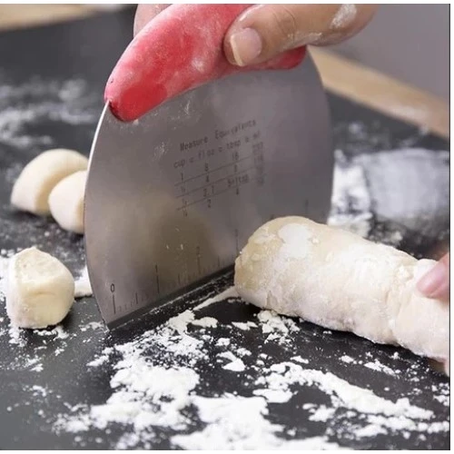 Paslanmaz Çelik Hamur Kesme ve Şekillendirme Spatulası ürün görseli 1