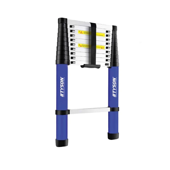 Tyson Pro Series Alüminyum Teleskopik Merdiven 380 cm 13 Basamaklı 150 Kg Kapasiteli - TYS9148 ürün görseli 1