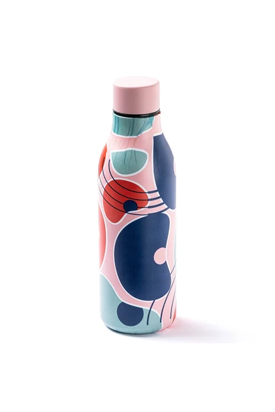 TNT-8695835411552-PABLO HB-1017550P-PEMBE DESENLİ PASLANMAZ ÇELİK TERMOS 550ML ürün görseli 1