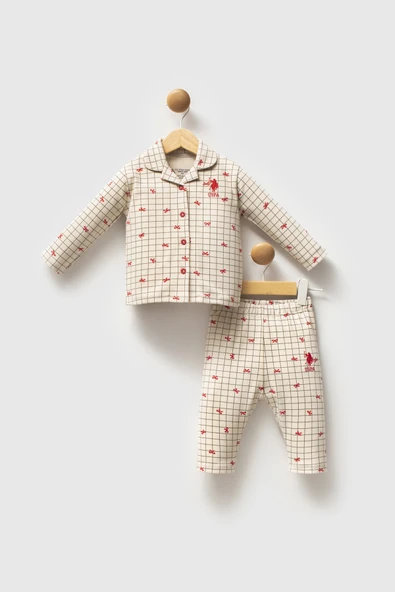 U.S. Polo Assn Gömlek Pijama Takımı USB2728 Beyaz ürün görseli 1