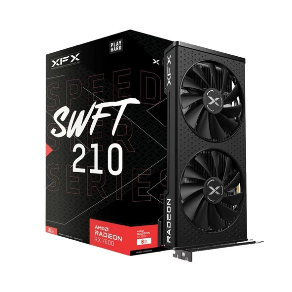 XFX SPEEDSTER SWIFT 210 RADEON RX 7600 8GB GDDR6 128Bit AMD Ekran Kartı ürün görseli 1