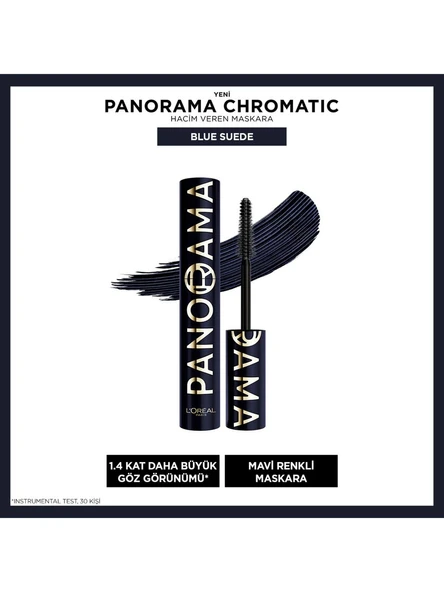 Panorama Chromatic Hacim Verici Maskara Mavi Renkli Büyük Boy Özellikleriyle ürün görseli 1