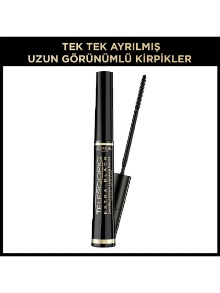 Telescopic Siyah Maskara Hacim Verici Uzatma Etkili Büyük Boy Kadınlar İçin ürün görseli 1