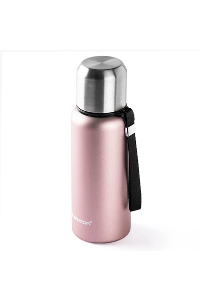 TNT-8695835403311-BANG Z85P-PEMBE ÇİFT KATMANLI SÜZGEÇLİ PASLANMAZ ÇELİK TERMOS 600ML ürün görseli 1