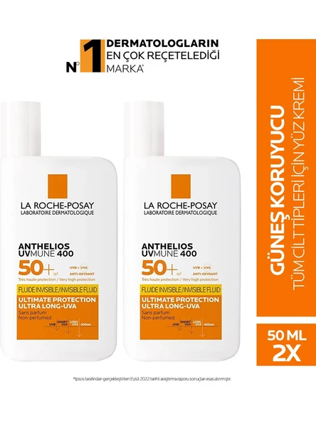 Fluid Spf 50 Güneş Kremi 50 ml  2 Kutu Set ürün görseli 1