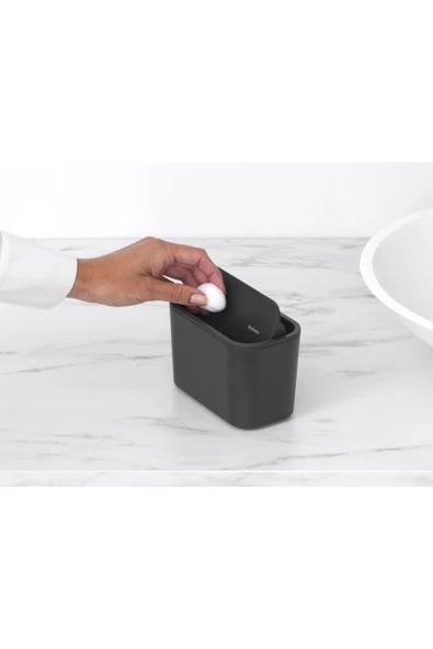 BRB-8710755303364-004-01- MINDSET KOYU GRİ PLASTİK KÜÇÜK ÇÖP KUTUSU 15X8.6X9.9CM ürün görseli 1
