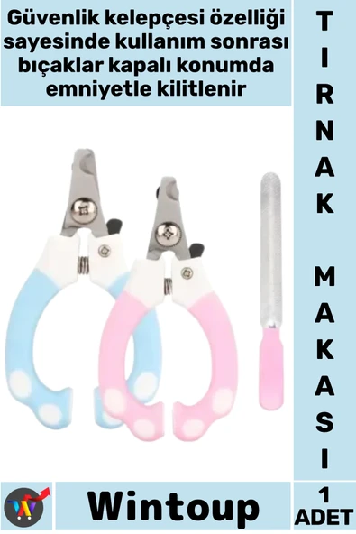 #TırnakMakası Emniyet Kilidi Keskin Paslanmaz Hijyenik Bakım Kilitli Pet Kedi Köpek Tırnak Makası ürün görseli 1