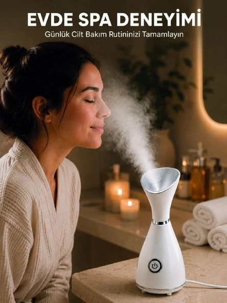 Nano İyonik Buhar Cihazı Tek Tuşla Kullanım Yüz Bakım Makinesi ürün görseli 1