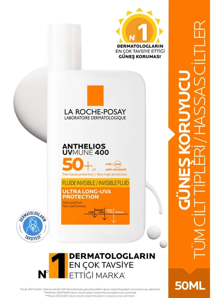 Anthelios Uvmune 400 Spf 50+ Güneş Kremi 50 ml - Tüm Cilt Tipleri İçin ürün görseli 1