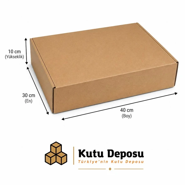 30x40x10 cm E-Ticaret ve Kargo Kutusu (25 ADET) ürün görseli 1