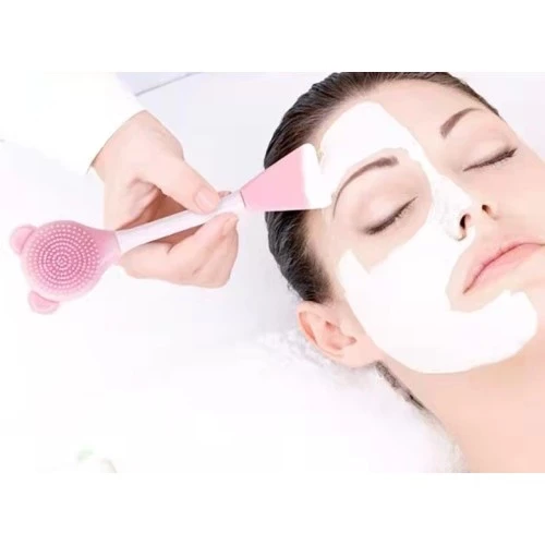 Silikon Yüz Temizleme Fırçası ve Maske Uygulama Spatulası ürün görseli 1