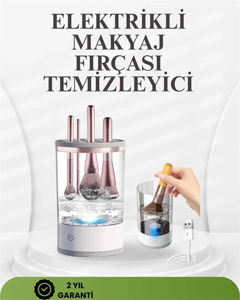 Taşınabilir, Sessiz ve Güçlü Makyaj Fırçası Temizleme Makinesi ürün görseli 1