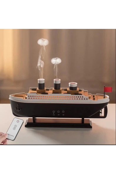 Titanic Gemi Hava Nemlendirici Fonksiyonlu Buhar Makinesi Kumandalı ürün görseli 1