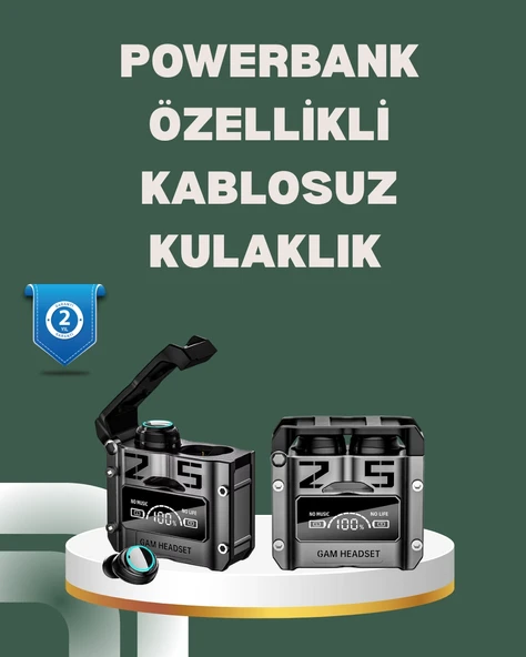 Yüksek Ses Kaliteli Kablosuz Bluetooth Kulaklık Suya Dayanıklı ürün görseli 1