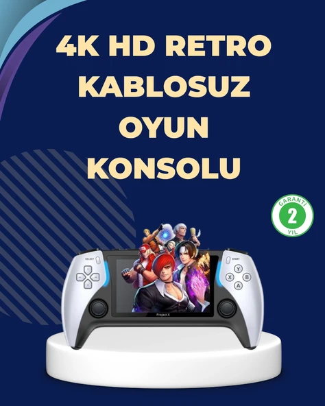 Kompakt ve Hafif Retro Oyun Konsolu 1000 Klasik Oyun Dahil ürün görseli 1